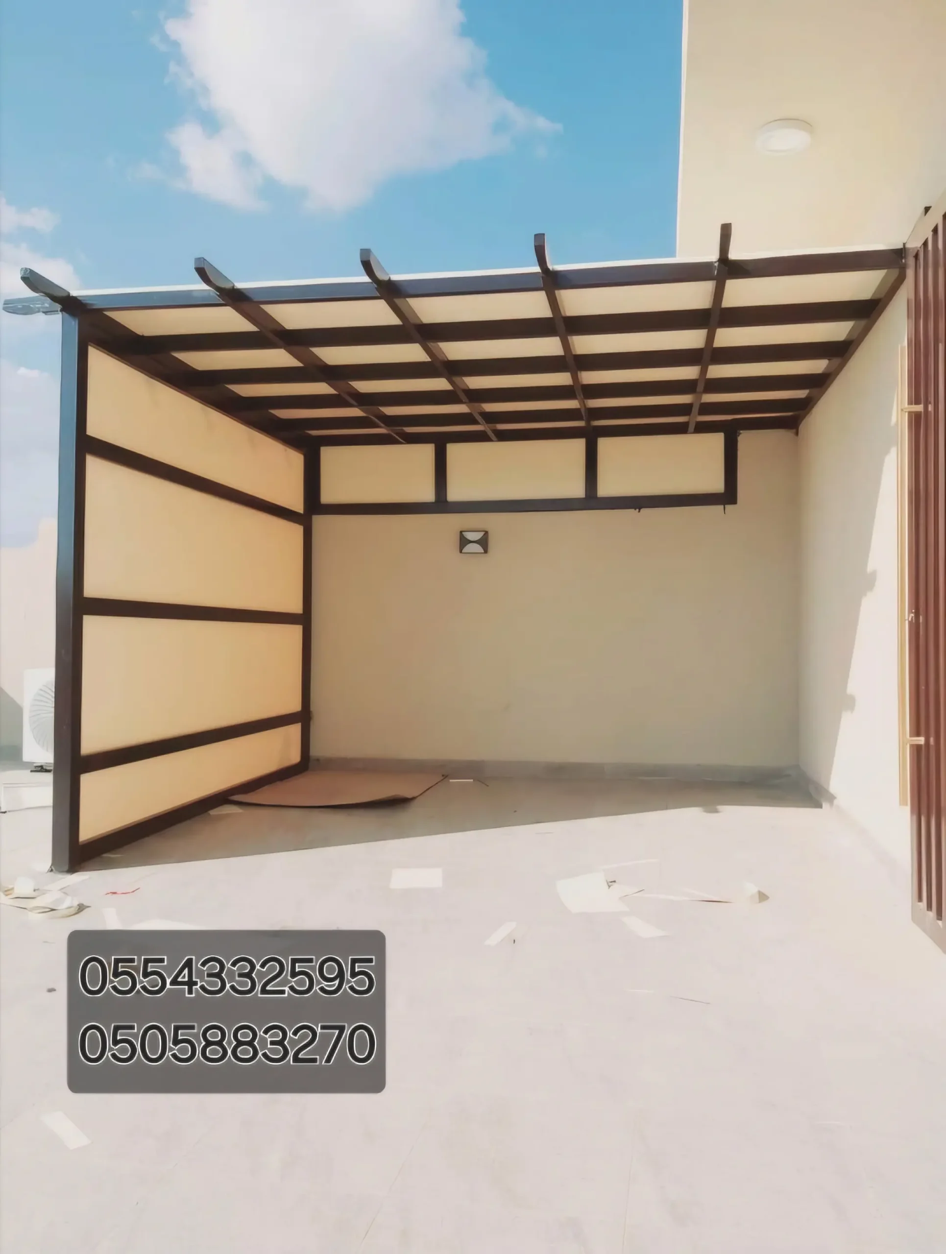 مظلات برجولات مع غطاء PVC