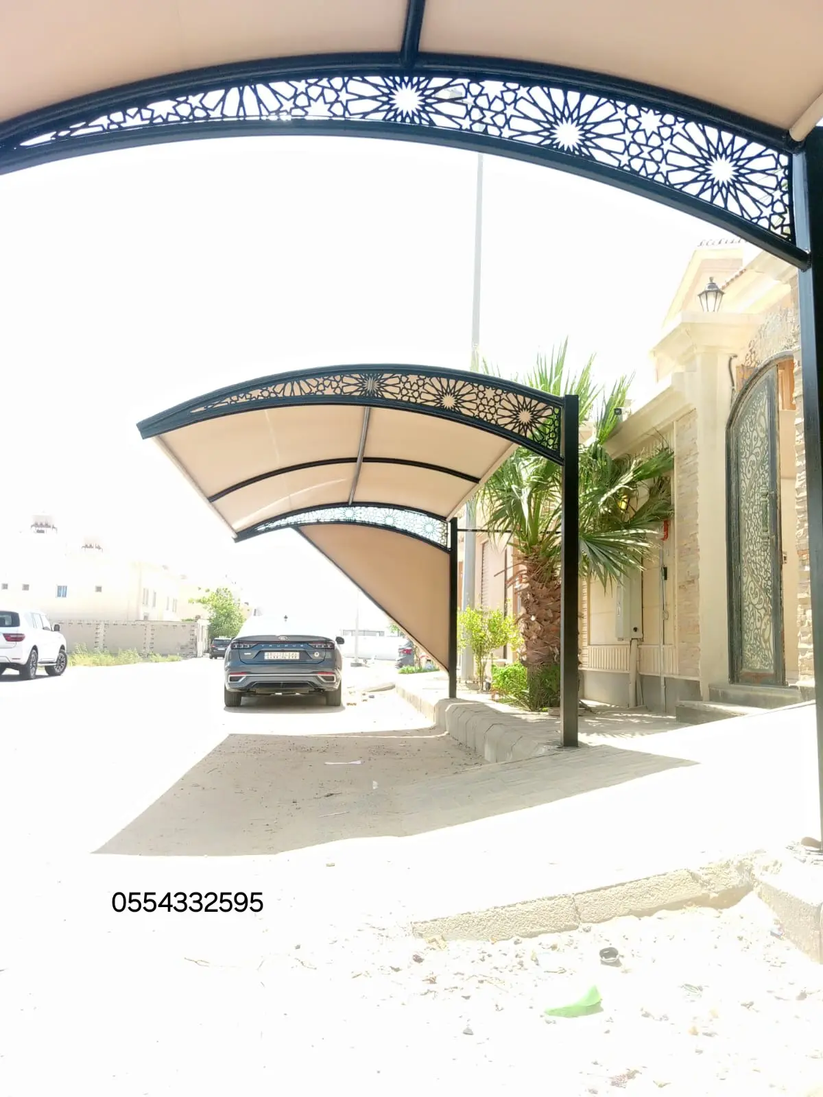 مظلات سيارات حي الريان وسواتر في حي الريان، المريكبات والجامعين – الدمام 1 مظلات سيارات حي الريان